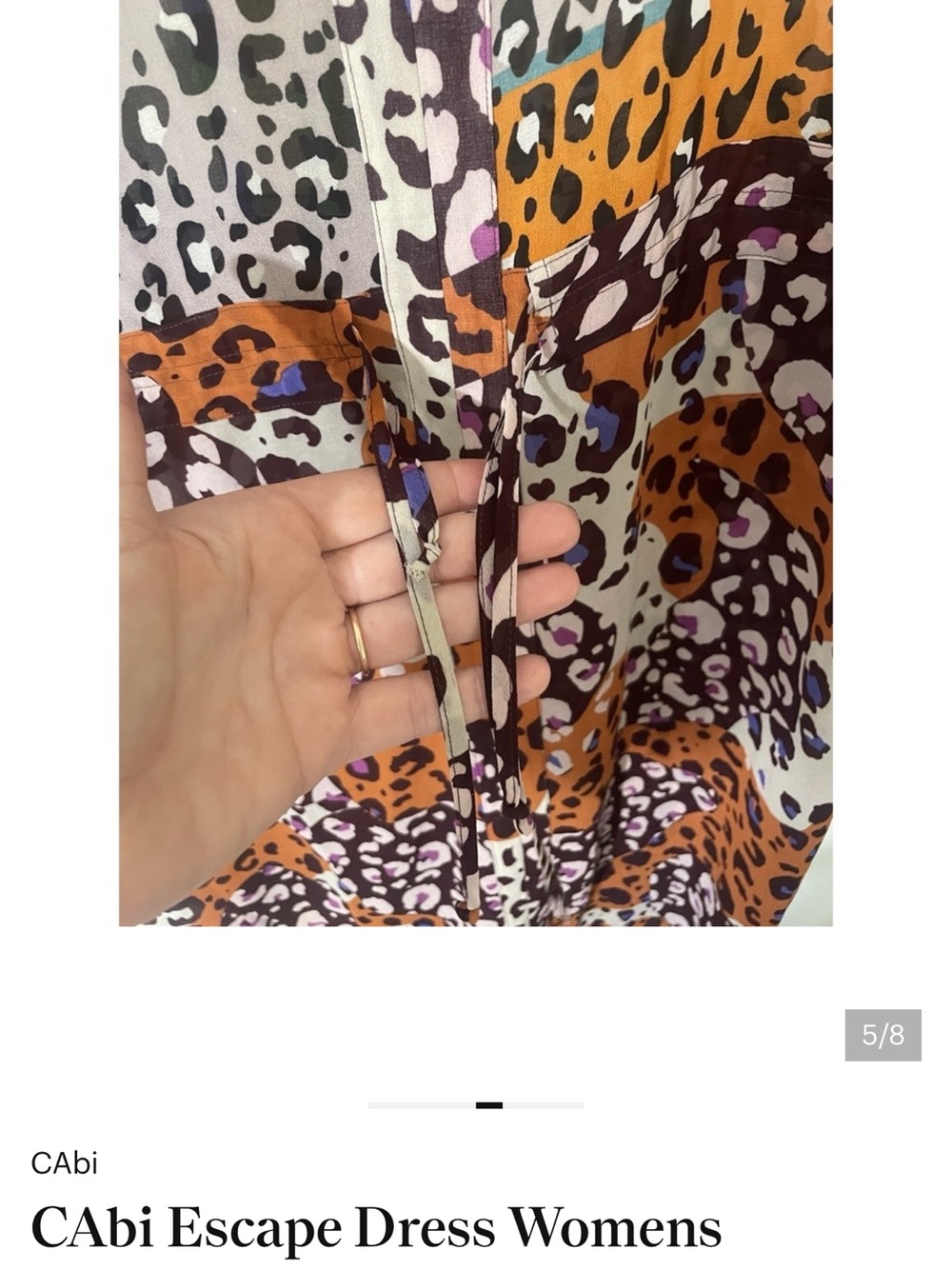 CAbi Escape Dress — Multicolor Leopard with Rust & Cream - Picture 4 of 5